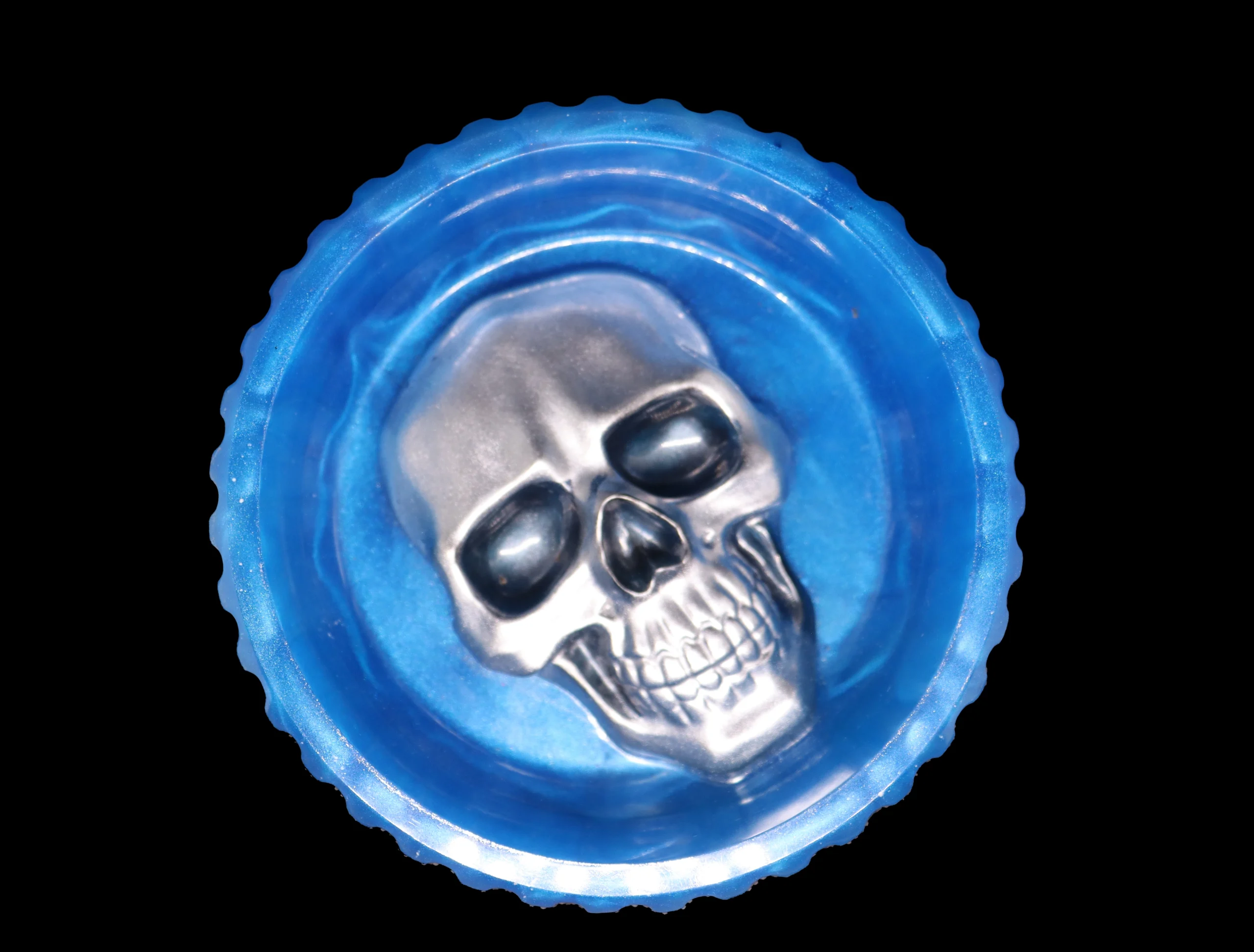 cendrier tête de mort bleu cendrier tête de mort bleu