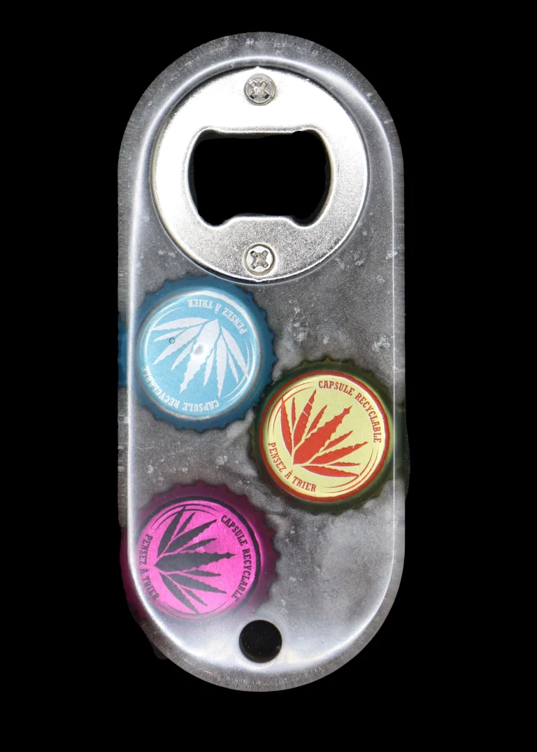 Décapsuleur Ovale en Résine Époxy – Élégant et Personnalisable gris