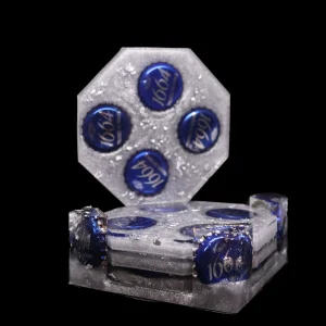 Dessous de Verre Octogonaux en Résine Époxy – Design et Personnalisables gris