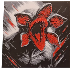 Tableau Hueforge Démogorgon imprimé en 3D
