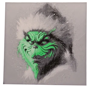 Tableau Hueforge du Grinch imprimé en 3D