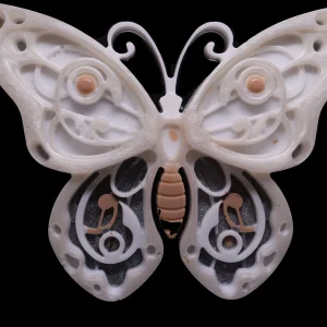 Papillon en Résine Époxy – Élégance et Couleurs blanc