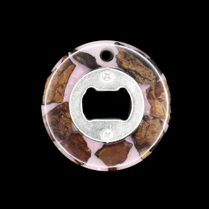 Décapsuleur Rond en Résine Époxy – Pratique et Personnalisable brun