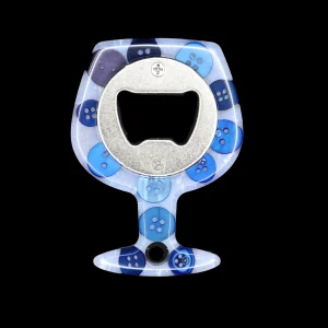 Décapsuleur en Forme de Verre en Résine Époxy – Original et Personnalisable blanc