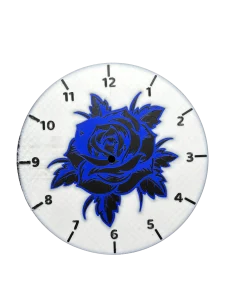 Horloge rose bleue et noire imprimée en 3D