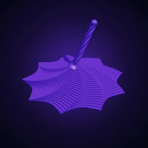 Fidget spirale moyen imprimé en 3D, violet