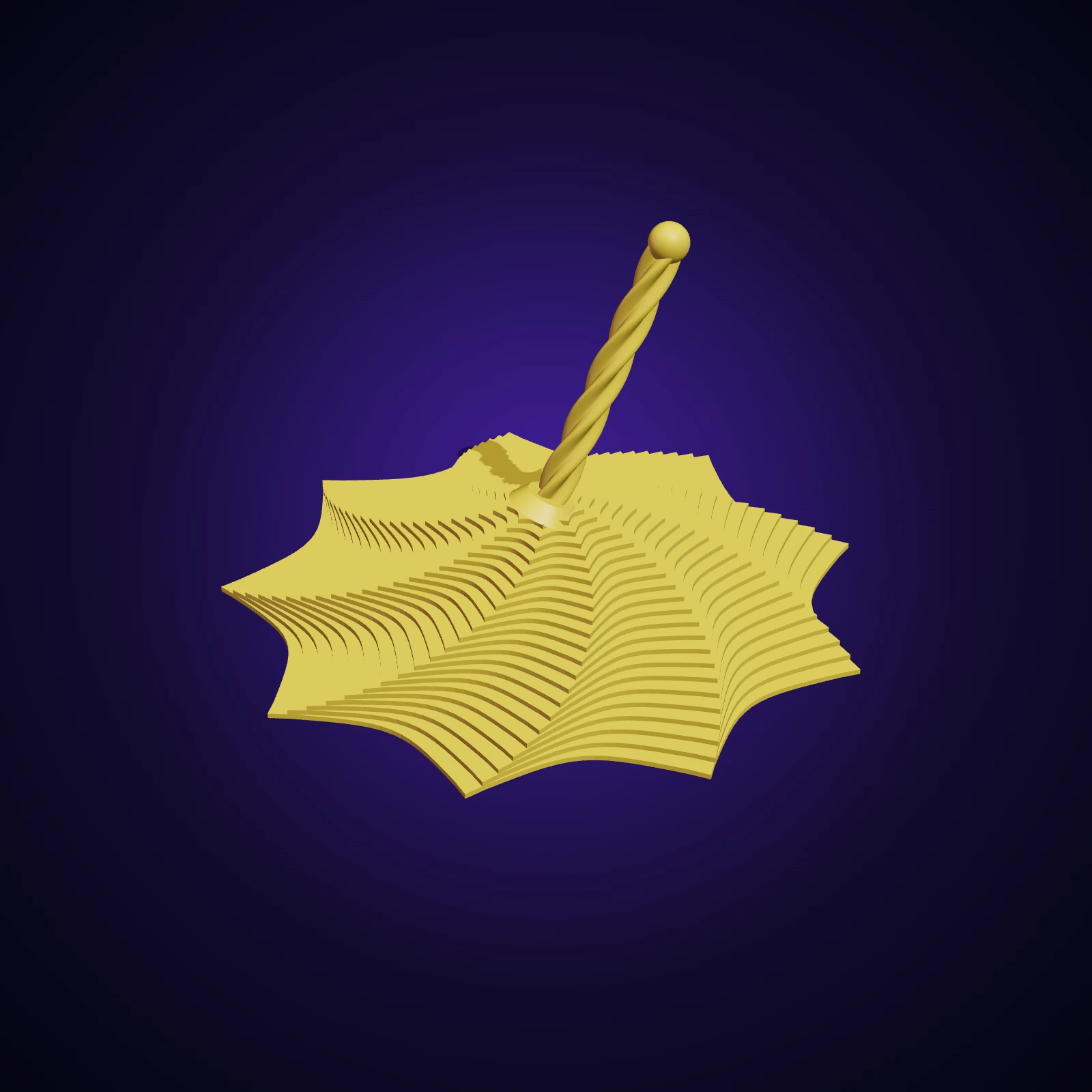 Fidget spirale petit imprimé en 3D, jaune