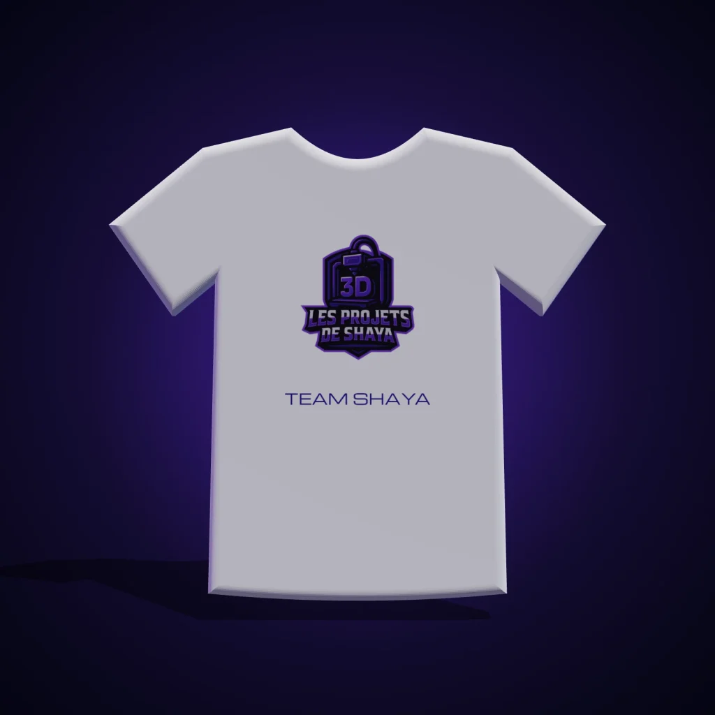 T-shirt personnalisé blanc, visuel imprimé devant