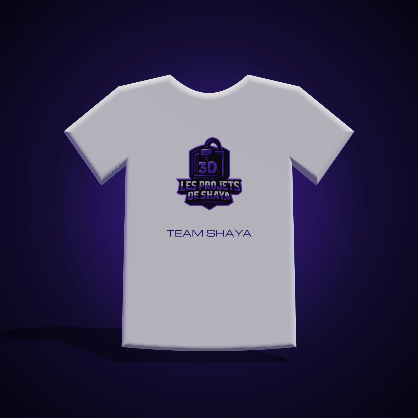 T-shirt personnalisé blanc, visuel imprimé devant